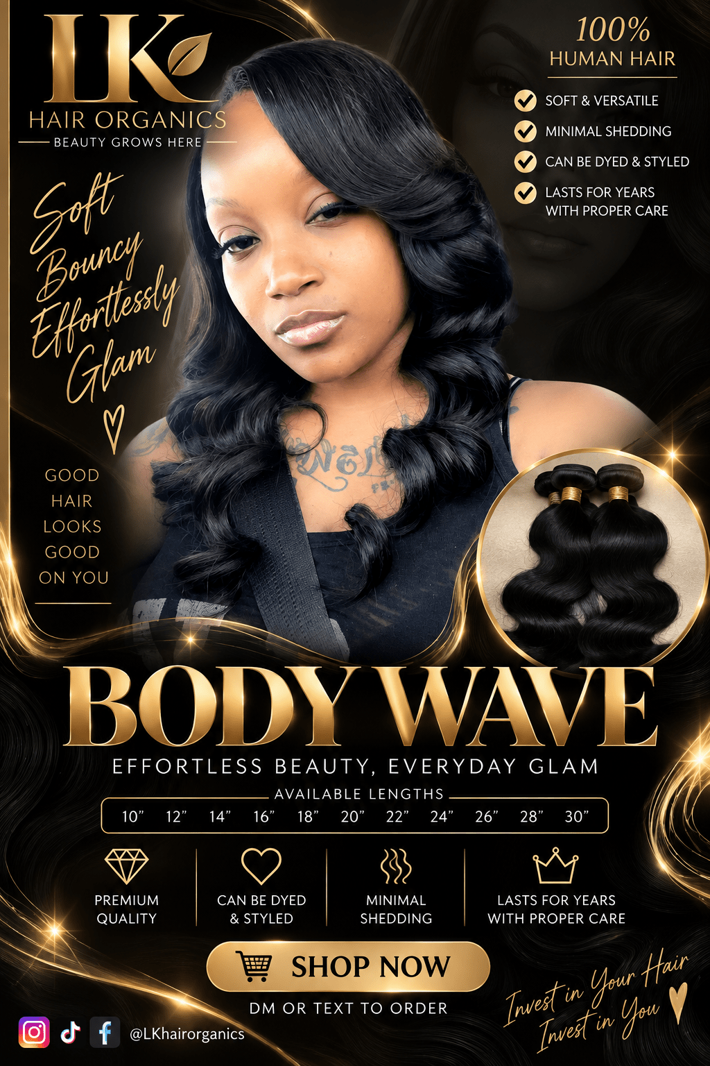 Homecoming Special – 4 Body Wave Bundles - LK Hair Organics
