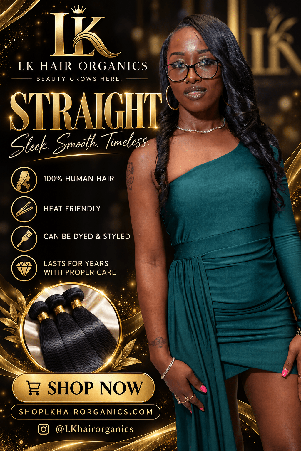 Homecoming Special – 4 Straight Bundles - LK Hair Organics